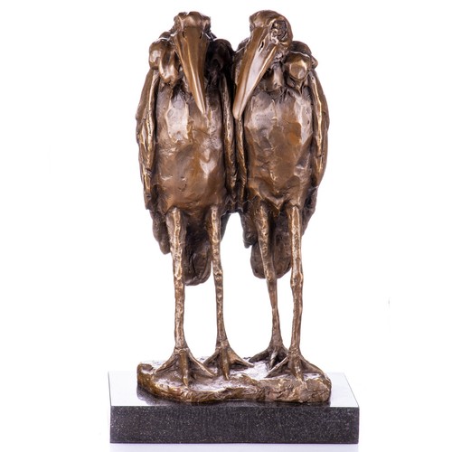 Bronze skulptur marabus art - bronze,