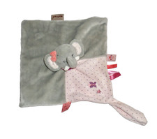 WIE NEU* Nattou Jollymex Elefant grau rosa Schmusetuch Schnuffeltuch Kuscheltuch