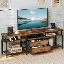 TV-Schrank Fernsehtisch TV-Regal Lowboard mit offenen Fächern für Wohnzimmer