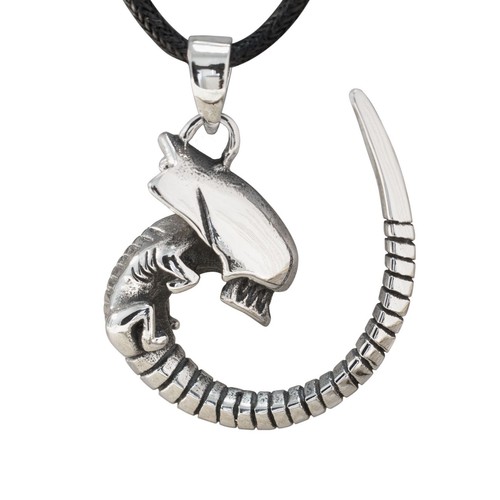 Edelstahl anhänger alien - edelstahl,