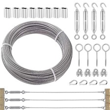 15m Drahtseil Edelstahl Set