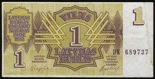(F1247) Banknote Lettland Latvia 1992