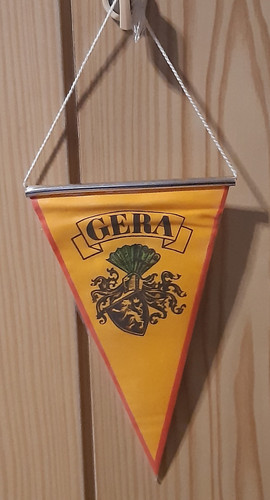 Ddr dreieck wimpel gera 70er - ddr, gera,