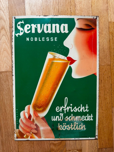 Blechschild original servana - blechschild,