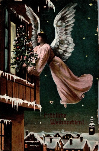 Weihnachten engel mit - ak,