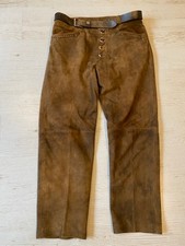 Lekra Original-Bavarian-Leder    Lederhose Natur-Antik Hose Lang Gr. 52