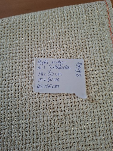 Reststücke aida stoff beige - reststücke, aida-stoff,beige