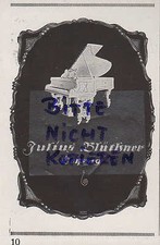 LEIPZIG, Werbung 1926, Julius Blüthner Flügel & Pianos Tasten-Instrument Klavier