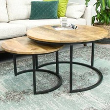 2er Set Couchtisch Mangoholz