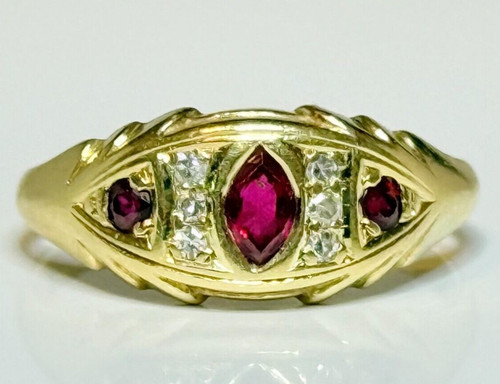 Antiker damenring 18ct - damenring,