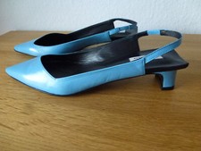 Slingback Pumps von Dorothee Schumacher, Gr. 38, Leder, Kobaltblau, neu o. E.
