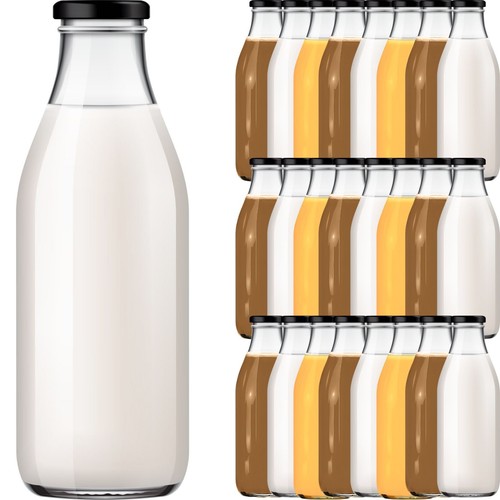 25x glasflasche liter - glasflasche,