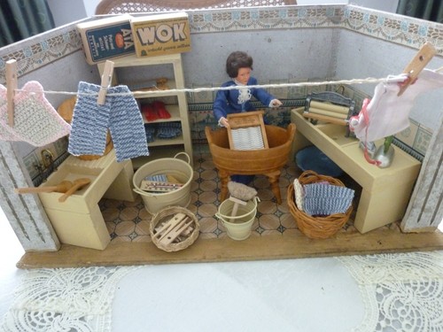 Alte puppenstube waschküche - alte,