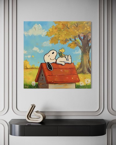 Snoopy woodstock leinwand bild - woodstock,