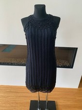 neu ★ Barbara Schwarzer Young Couture ★ Kleid 36 NP 299,- blau schwarz