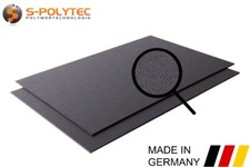 ASA / ABS Kunststoff Platte  Schwarz | GENARBT | 100x49 cm | 2mm und 4mm