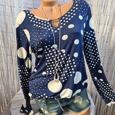Aniston Bluse Shirt blau weiß