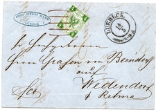 Lübeck Nr. 5 auf wunderschönem Adelsbrief