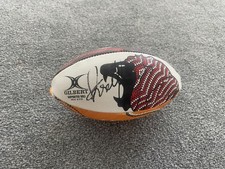 Finn Russell signiert britische und irische Löwen Gilbert Mini Ball Bad Rugby Echtheitszertifikat