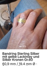 Sterling Silber Bandring Mit