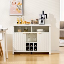 Küchenschrank Sideboard mit Weinregal,Anrichte Buffetschrank Trennwand