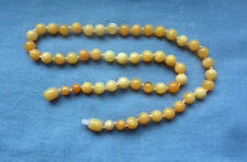 Bernstein Kugel Kette butterscotch 42 cm - 7 mm Kugeln - Naturbernstein weißgelb