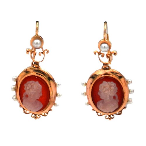 Antike 14k gold karneol gemmen - antike,