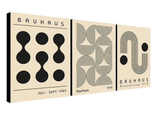 Bauhaus wanddeko 3er set - wanddeko,