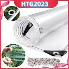 Wasserdichte Transparente Plane mit Ösen Schutzplane LKW Folie Klare Garten PVC