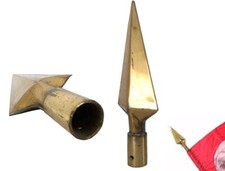 DDR Metall - Fahnenspitze (für SED - Fahne ) East german metal flag pole topper