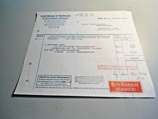 Altes Anschreiben Rechnung Bäckereibedarf Baege & Nierbauer Pirna