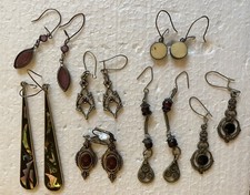 7 Paar Ohrhänger, 70er Jahre