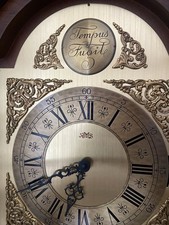 AMS Standuhr Pendeluhr Tempus Fugit mit Pendel & Gewichten