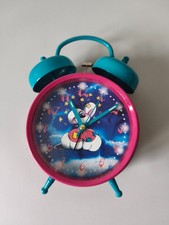 Diddl Wecker türkis pink 18 cm hoch Batteriebetrieb