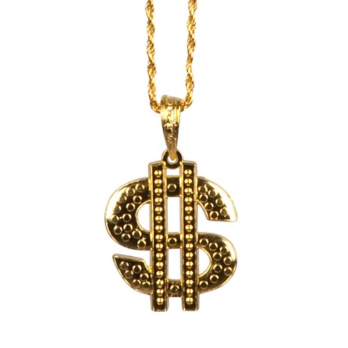 Goldene dollar halskette - goldene, –