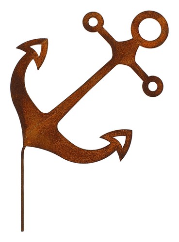 Rost gartenstecker anker - rost,
