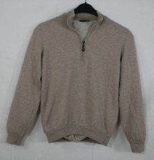 Damen 100% MERINOWOLLE EXTRA FEIN Pullover Gefüttert WINDSTOPPER Größe 38/40 TOP