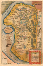 Dithmarschen Original kolorierter Kupferstich Landkarte Ortelius 1579