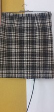 Damen Wollrock Gr. 40/42 in Schwarz Weiß kariert