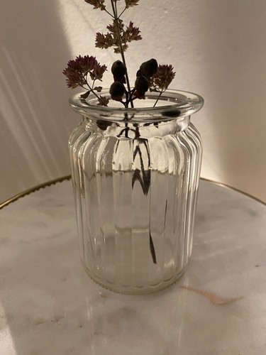 Glas deko vase riffle skandi - glas,