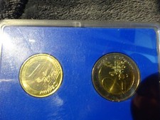 Kursmünze MONACO 1 Euro und 2 Euro in Doppelkapsel 2001