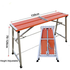 Leitergerüst Max 300 kg Alu Arbeitsplattform Klappwerkbank Höhenverstellbar Neu