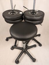 SONGMICS Drehhocker auf Rollen - höhenverstellbarer Rollhocker - 46-58 cm