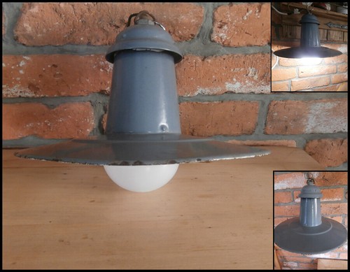 Bauhaus fabriklampe emaille - fabriklampe,