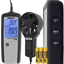 Anemometer Windmessgerät  Windgeschwindigkeit Belüftungs Luftstrommesser m³ /MIN