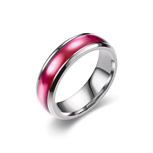 Ring silber lila pink grün - silber,