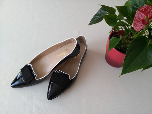Leder balarina schwarz mit - leder,