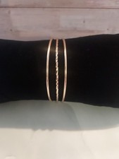 Armreif Gold Farben ca 1.5 mm dick  Durchmesser 60mm 3 Reifen In Einem