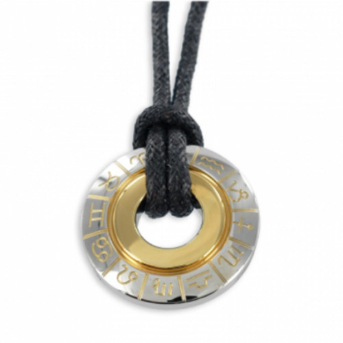 Textilcollier mit anhänger - textilcollier,