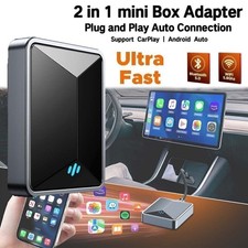 2-in-1 Wireless Carplay Adapter for iPhone Android Auto Player Bluetooth WIFI